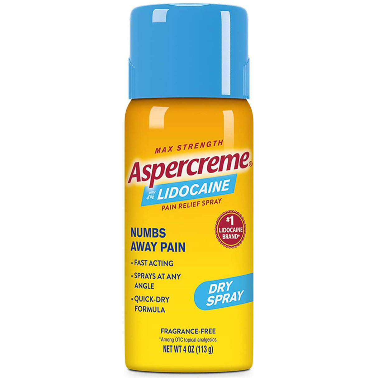 Topical Pain Relief Aspercreme® Max 4% Strength Lidocaine Spray 4 oz. - BeHope