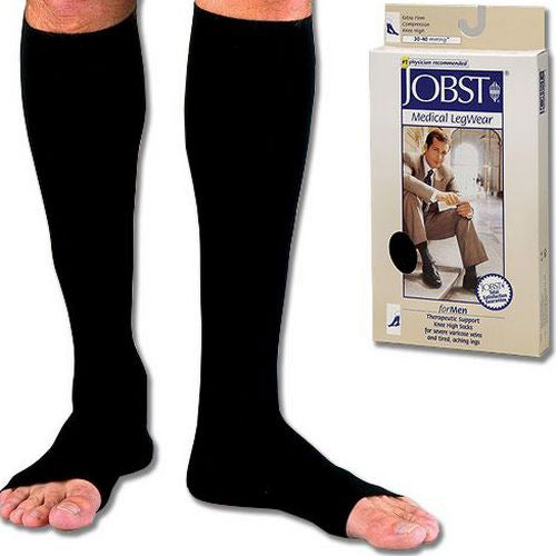 Jobst Opaque 30-40 K/H Bout ouvert Noir Petit