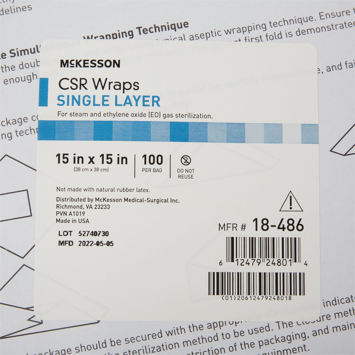 McKesson CSR Sterilization Wrap for Steam and EO Gas - BeHope