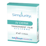 I.V. Dressing Simpurity™ IV Derm Foam / Silicone 2 X 3 Inch Sterile - BeHope