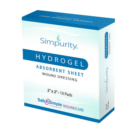 Hydrogel Wound Dressing HydroGel Sheet 2 X 2 Inch Sterile - BeHope