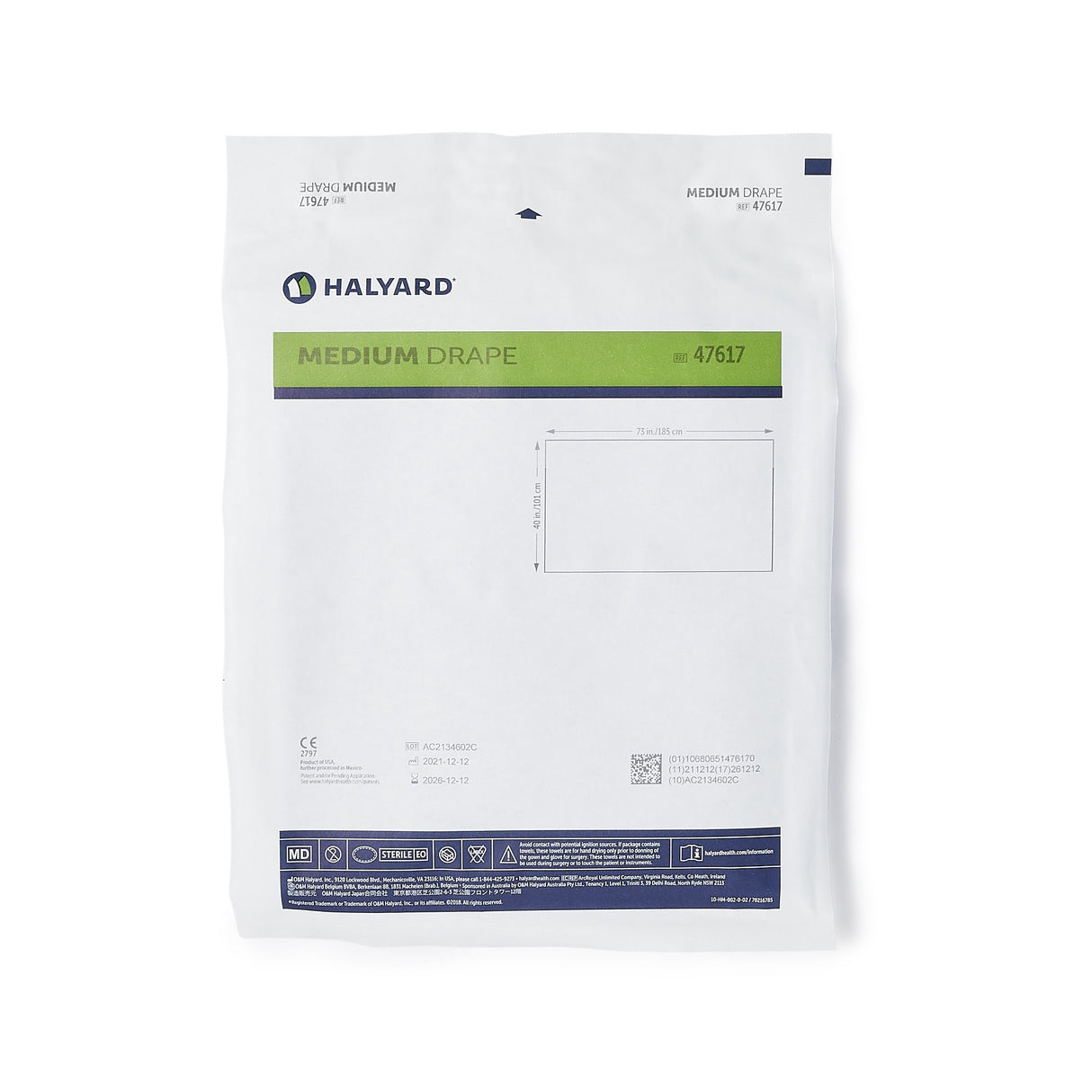 General Purpose Drape Medium Drape 40 W X 73 L Inch Sterile - BeHope