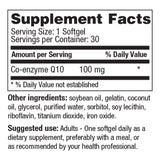 Dietary Supplement Coenzyme Q-10 100 mg Strength Softgel 30 per Bottle - BeHope