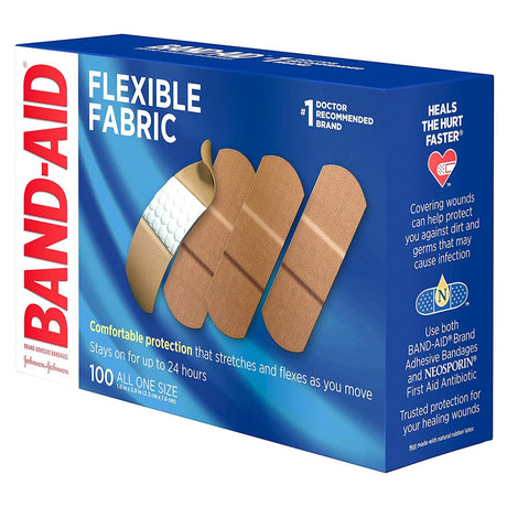 Adhesive Strip Band-AidÂ® Fabric Tan 1 X 3 Inch Sterile - BeHope