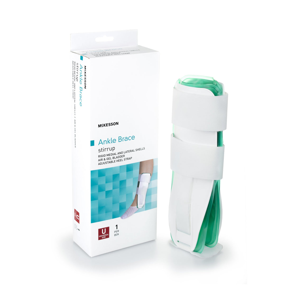 Ankle Support McKesson One Size Fits Most Hook and Loop Strap Closure Foot - BeHope