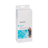 Wrist Brace with Abducted Thumb McKesson Aluminum / Foam / Spandex / Plastic Left Hand Black X-Small - BeHope