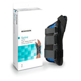 Wrist Brace with Abducted Thumb McKesson Aluminum / Foam / Spandex / Plastic Left Hand Black X-Small - BeHope