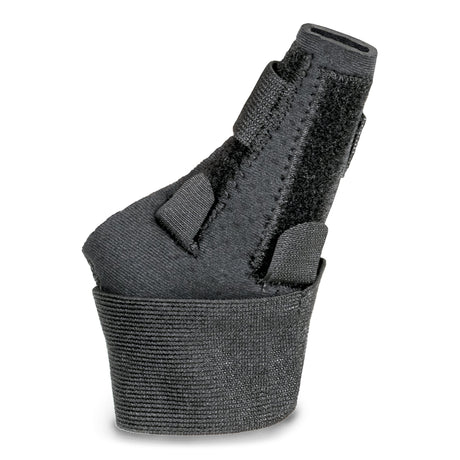 Wrist Brace with Thumb Spica McKesson Thumb Spica Nylon / Aluminum / Neoprene / Polyester / Spandex / Acrylic Left or Right Hand Black One Size Fits Most - BeHope