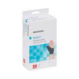 Wrist Brace with Thumb Spica McKesson Thumb Spica Nylon / Aluminum / Neoprene / Polyester / Spandex / Acrylic Left or Right Hand Black One Size Fits Most - BeHope
