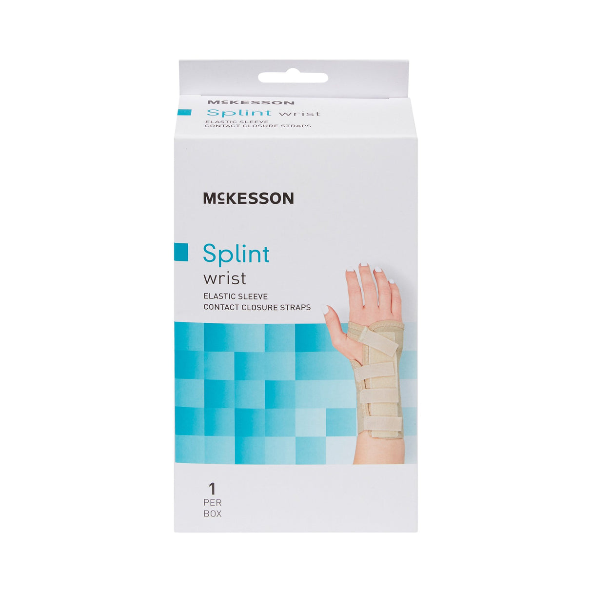 Wrist Brace McKesson Low Profile / Contoured / Wraparound Aluminum / Cotton / Elastic Left Hand Beige Small - BeHope