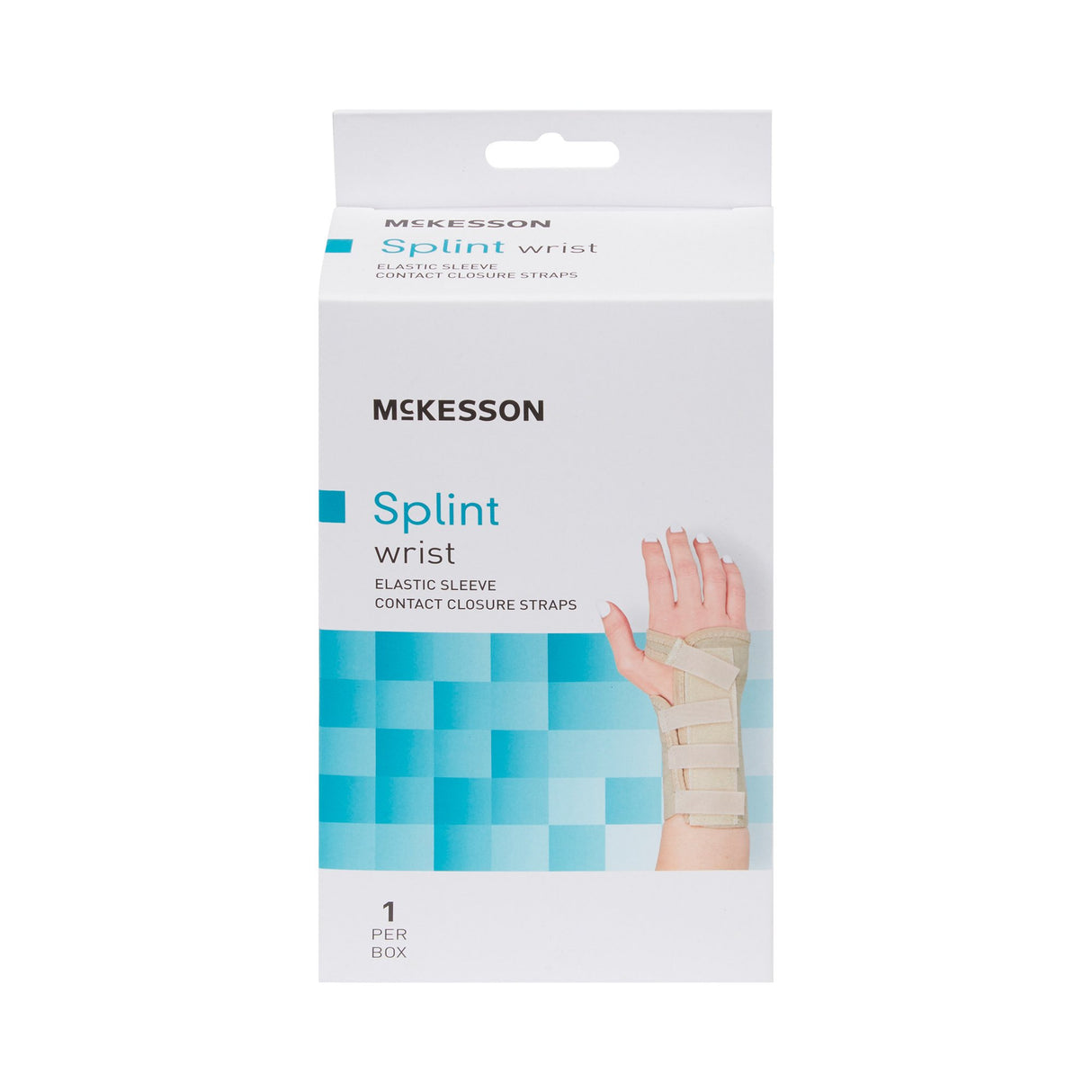 Wrist Brace McKesson Low Profile / Contoured / Wraparound Aluminum / Cotton / Elastic Right Hand Beige Large - BeHope