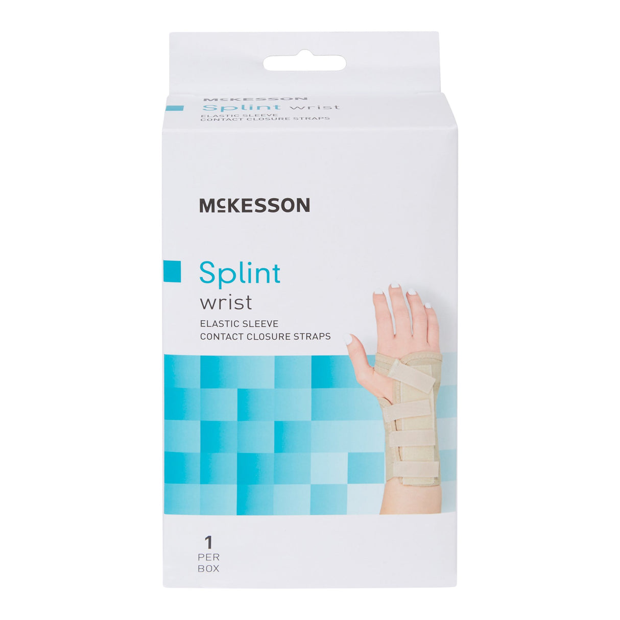 Wrist Brace McKesson Low Profile / Contoured / Wraparound Aluminum / Cotton / Elastic Left Hand Beige Large - BeHope