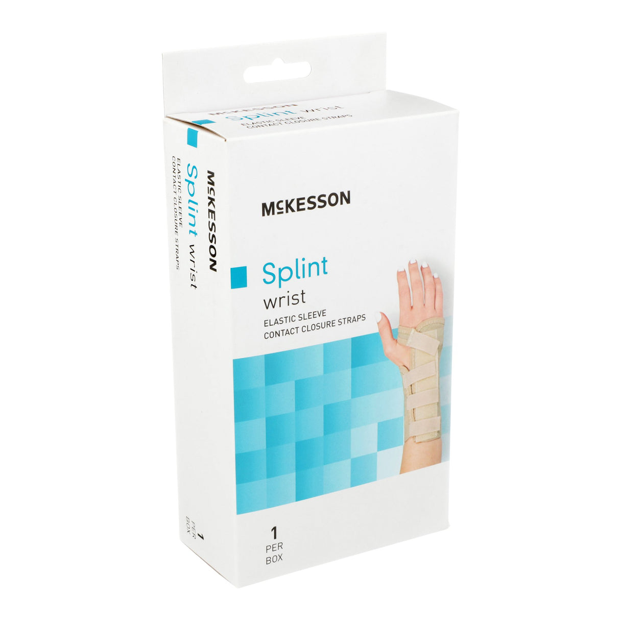 Wrist Brace McKesson Low Profile / Contoured / Wraparound Aluminum / Cotton / Elastic Left Hand Beige Large - BeHope