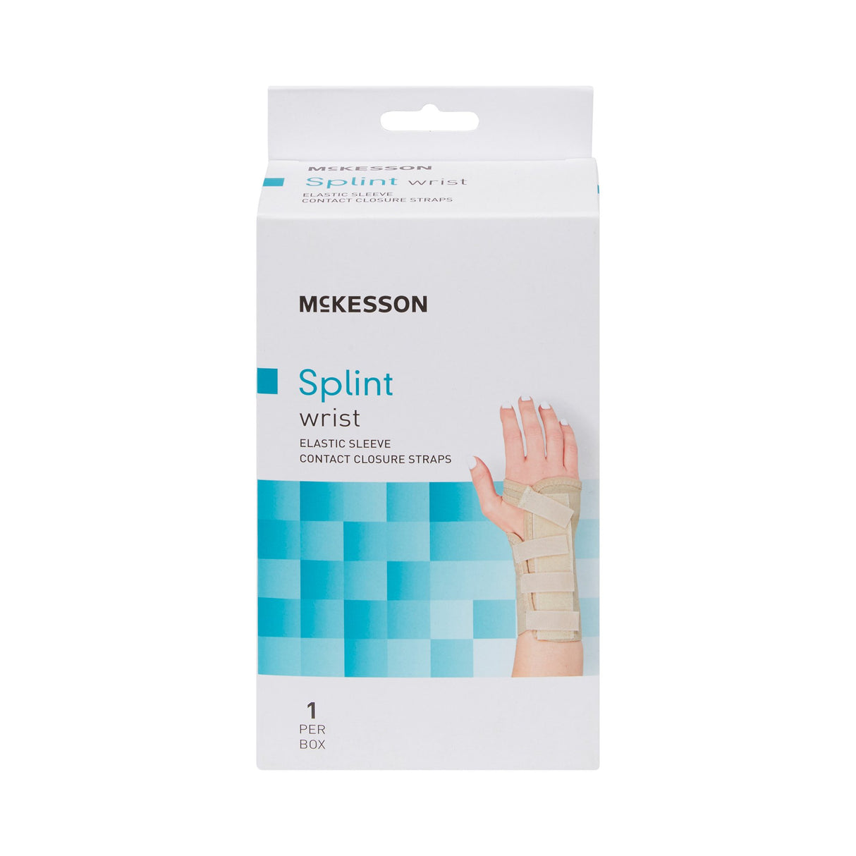 Wrist Brace McKesson Low Profile / Contoured / Wraparound Aluminum / Cotton / Elastic Right Hand Beige X-Large - BeHope