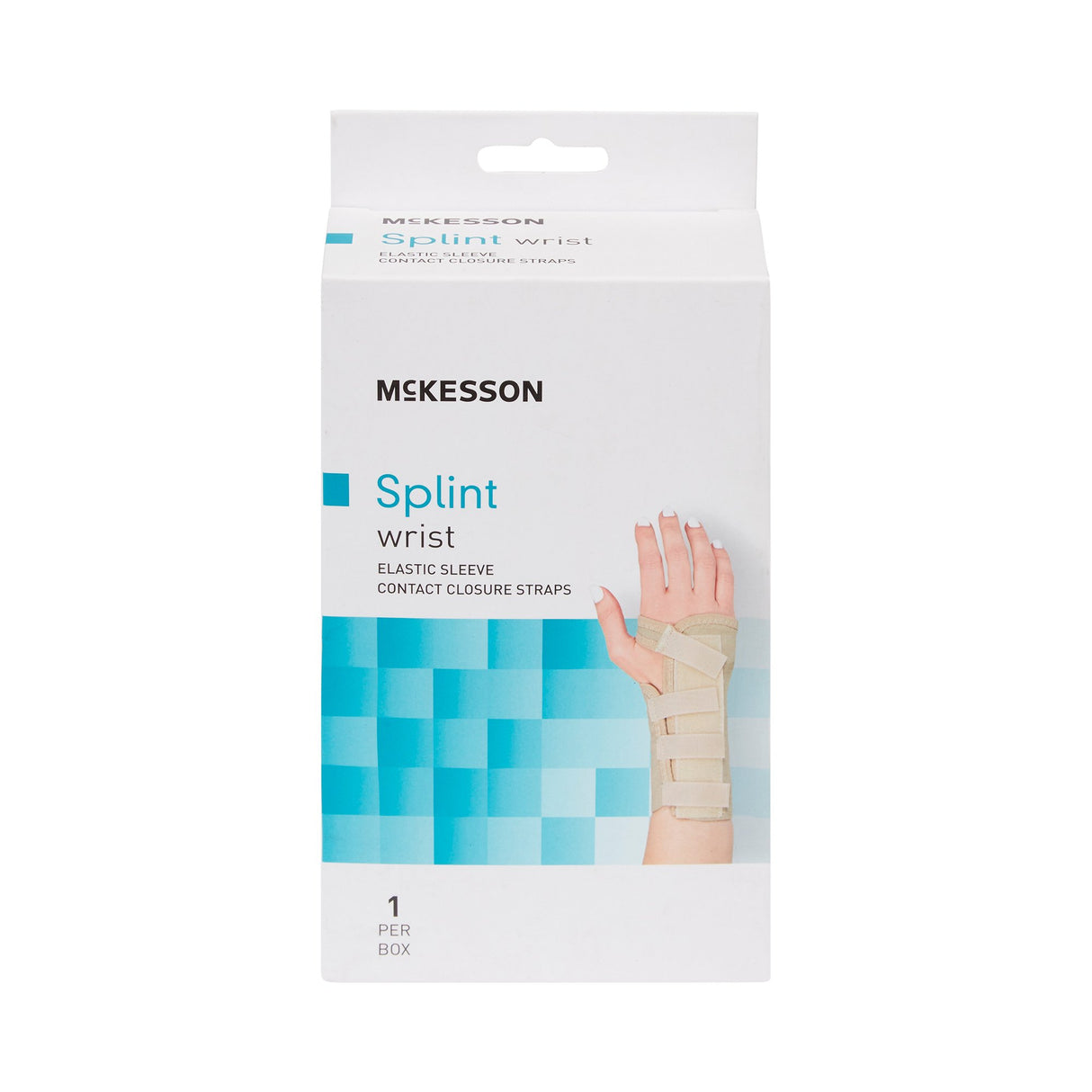 Wrist Brace McKesson Low Profile / Contoured / Wraparound Aluminum / Cotton / Elastic Left Hand Beige X-Large - BeHope