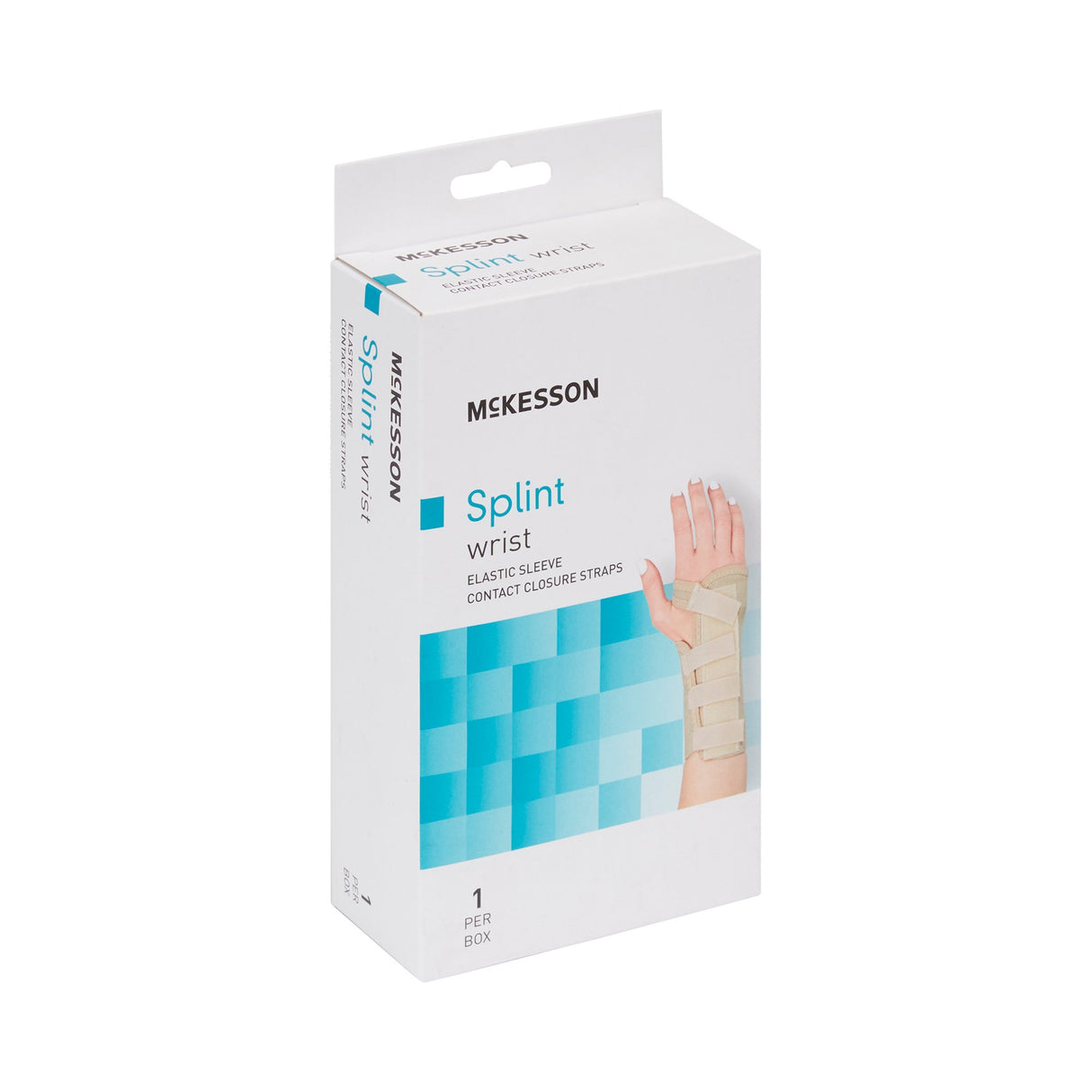 Wrist Brace McKesson Low Profile / Contoured / Wraparound Aluminum / Cotton / Elastic Left Hand Beige X-Large - BeHope
