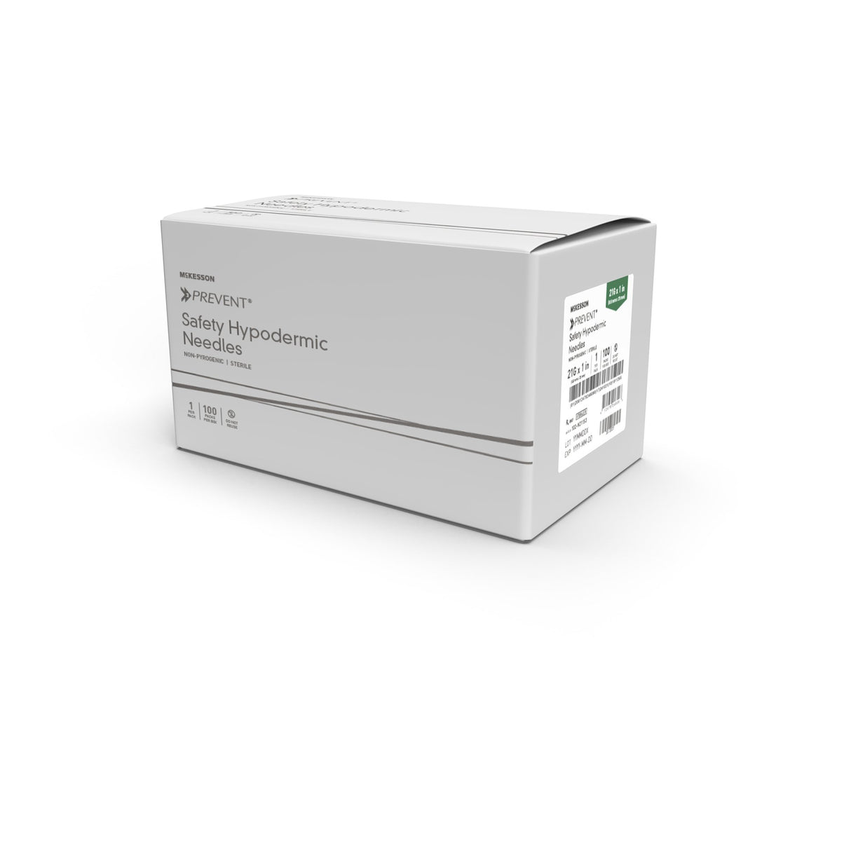 Safety Hypodermic Needle McKesson Prevent® 1 Inch Length 22 Gauge Ultra Thin Wall Hinged Safety Needle - BeHope