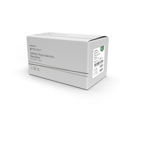 Safety Hypodermic Needle McKesson Prevent® 1 Inch Length 25 Gauge Ultra Thin Wall Hinged Safety Needle - BeHope