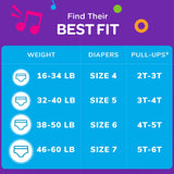 Male Toddler Training Pants Pull-Ups® Size 4T to 5T Disposable Moderate Absorbency - BeHope