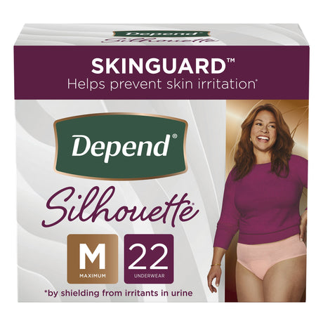 Absorbent Underwear Depend® Silhouette® Waistband Style Adult Medium Female Disposable Heavy Absorbency - BeHope