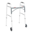 Dual Release Folding Walker with Wheels Adjustable Height drive™ Deluxe Aluminum Frame 350 lbs. Weight Capacity 25 to 32-1/4 Inch Height - BeHope
