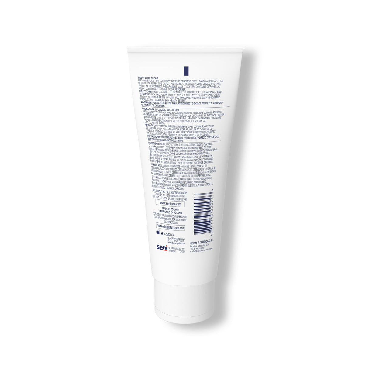 Skin Protectant Seni® Care Body Care 4 oz. Tube Scented Cream - BeHope