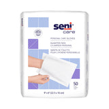 Wash Mitt Seni Care 6 X 9 Inch White Disposable - BeHope