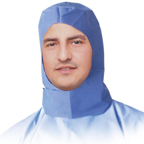 Surgical Head Covering One Size Fits Most Blue Tie Closure - BeHope