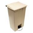 Trash Can Rubbermaid® 92 Quart / 23 gal. Beige Polyethylene Rectangular - BeHope