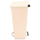 Trash Can Rubbermaid® 92 Quart / 23 gal. Beige Polyethylene Rectangular - BeHope