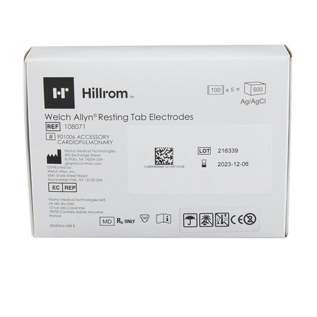 Welch Allyn® ECG Resting Electrode Tab Connector Solid Gel Non-Radiolucent - BeHope