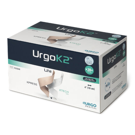 2 Layer Compression Bandage System URGOK2™ Lite 4 X 9-3/4 X 12-1/2 Inch Self-Adherent Closure Tan / White / Pink NonSterile Large 20 mmHg - BeHope