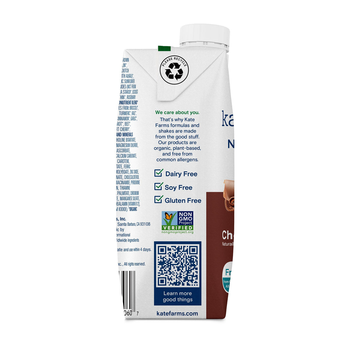 Oral Supplement Kate Farms Nutrition Shake Chocolate Flavor Liquid 11 oz. Carton - BeHope