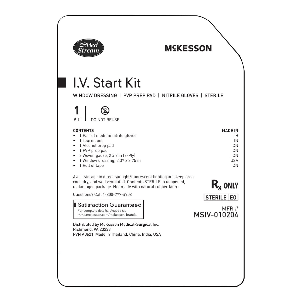 IV Start Kit McKesson Sterile - BeHope