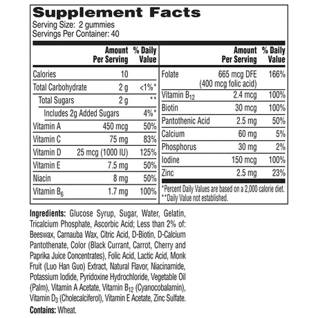 Multivitamin Supplement VitaCraves® Women's Gummy 80 per Bottle Assorted Fruit Flavor - BeHope