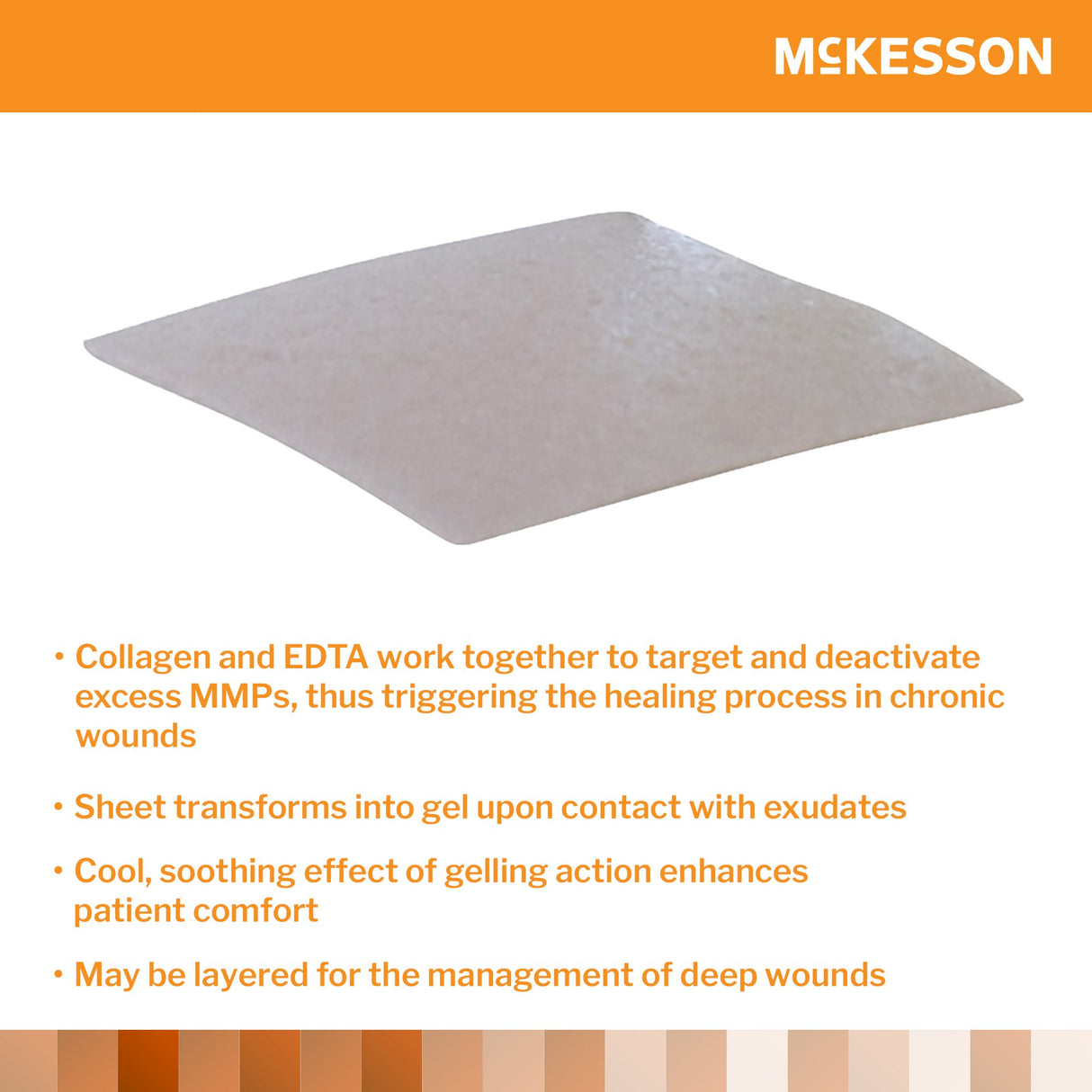 Collagen Dressing McKesson 2 X 2 Inch Square Sterile - BeHope