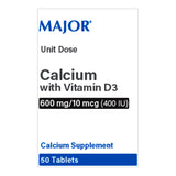 Joint Health Supplement Calcium / Vitamin D3 600 mg - 400 IU Strength Tablet 50 per Box - BeHope