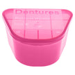 McKesson Denture Cup 8 oz. Pink Hinged Lid Single Patient Use - BeHope