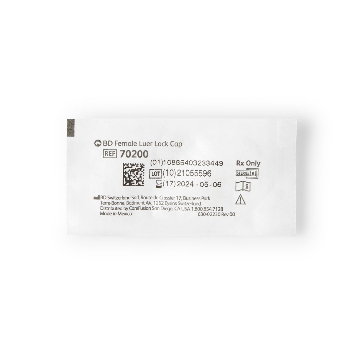 Female Luer Lok Cap Alaris® Sterile Secure IV Connection - BeHope