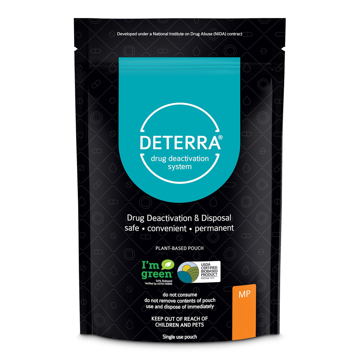 Drug Disposal Pouch Deterra® Medium, 45 Pill or 6 Patch or 6 oz. Liquid Capacity - BeHope