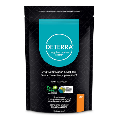 Drug Disposal Pouch Deterra® Medium, 45 Pill or 6 Patch or 6 oz. Liquid Capacity - BeHope