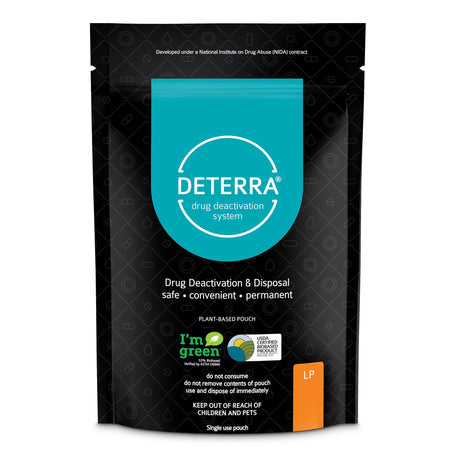 Drug Disposal Pouch Deterra® Large, 90 Pill or 12 Patch or 12 oz. Liquid Capacity - BeHope
