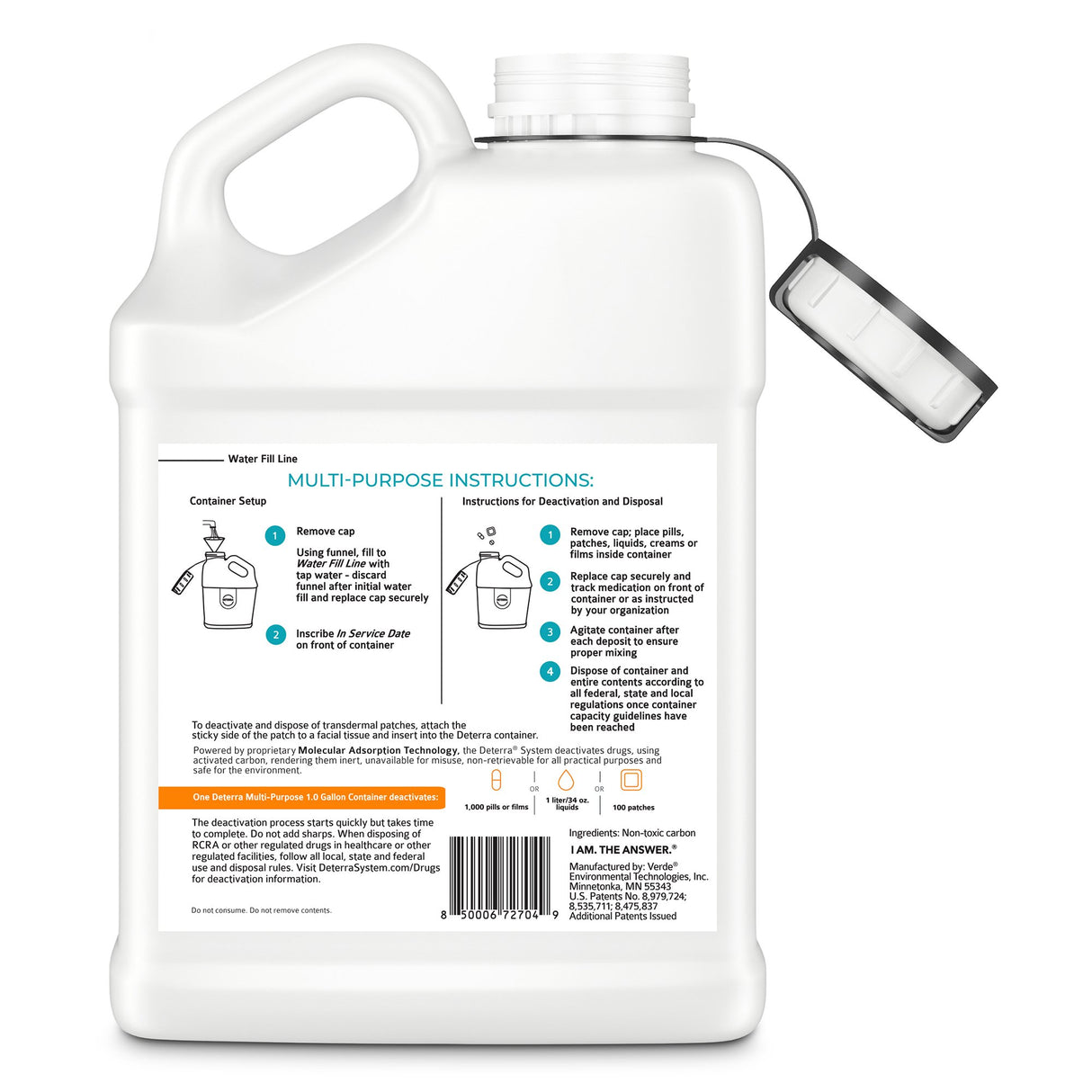 Drug Disposal Container Deterra® 1 Gallon - BeHope