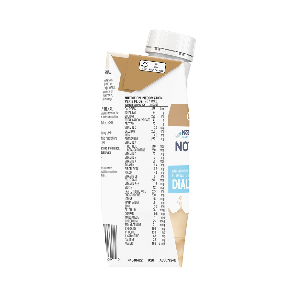 Oral Supplement Novasource® Renal Café Mocha Flavor Liquid 8 oz. Carton - BeHope