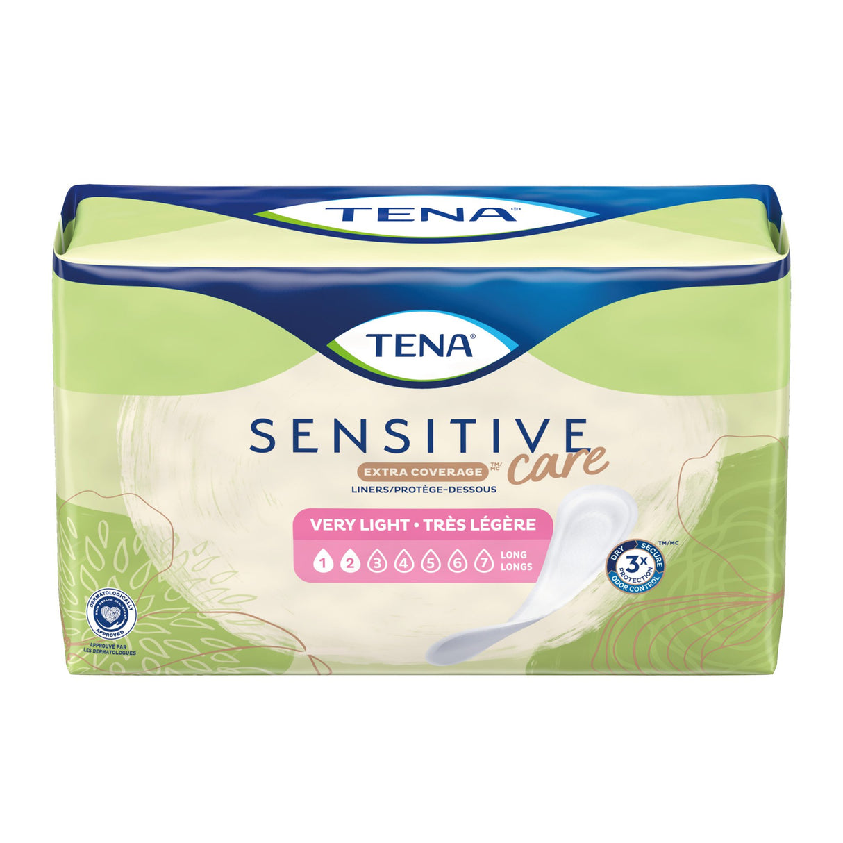 Bladder Control Pad TENA Sensitive Care™ Extra Coverage 9 Inch Length Light Absorbency Dry-Fast Core™ One Size Fits Most - BeHope