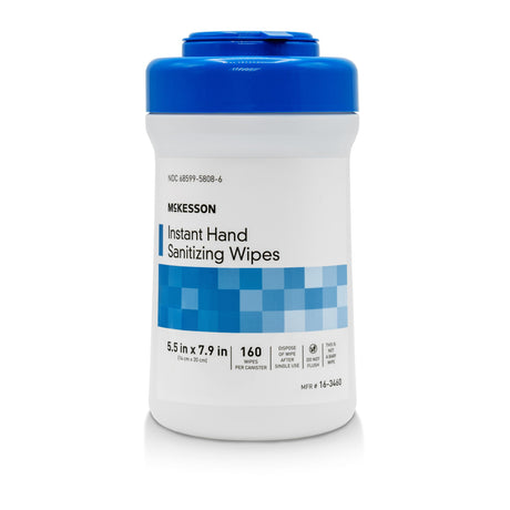 McKesson Instant Hand Sanitizing Wipes Moisturizing Aloe Canister - BeHope