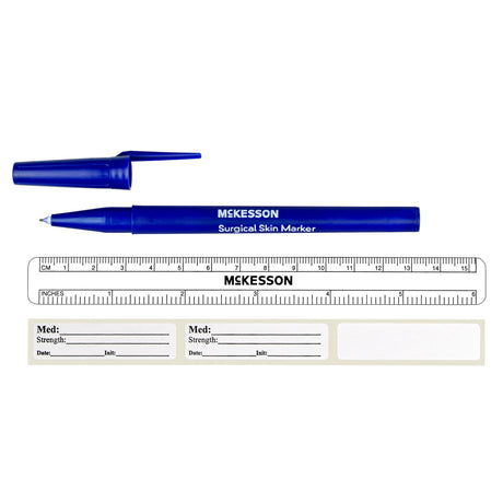McKesson Sterile Surgical Skin Marker with Ruler Gentian Violet Ink - BeHope