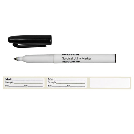 McKesson Surgical Utility Marker Permanent Black Ink Sterile With Labels - BeHope