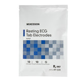ECG Resting Electrode McKesson Tab Connector Conductive Adhesive Gel Adult Non-Radiolucent 10 per Pack - BeHope