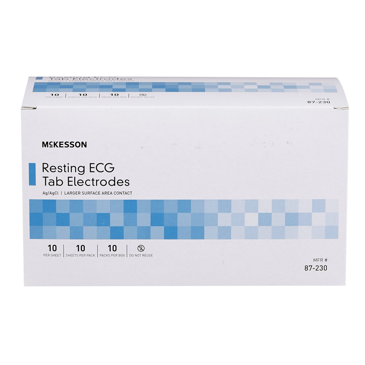 McKesson Adult Resting ECG Tab Electrodes Conductive Adhesive Gel Non-radiolucent - BeHope